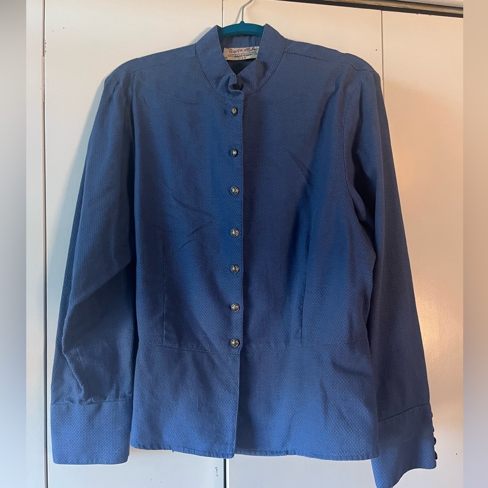Classic Blue Women's Button-Down Shirt